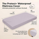 Waterproof Crib Mattress Protector Cover Fitted - 2-Pack Quiet Baby Crib Mattress Pad Sheets, 52" x 28" Soft Quilted Cotton Baby Sheet, Machine Washable, Easy Fit, Durable (Thistle/Quin) by TinyTreasures Baby Boutique