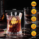KAMMAK Whiskey Glass 7.75oz Set of 2, Old Fashioned Glass for Scotch, Cocktails, Rum, Shot Glasses Vodka in Bar And Party Gifts for Men, Whisky Lovers, Wedding, Anniversary, Birthday by CozyNest Decor