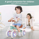 Baby Balance Bike Toys for 12-36 Months Kids Toy Boy and Girls Gifts Toddler Best First Birthday Gift Children Walker No Pedal Infant 4 Wheels Bicycle (Colorful, Green-Light) by TinyTreasures Baby Boutique