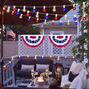50FT G40 Red White and Blue Lights, 4th of July Decorations Lights Plug in with 50+3 LED Bulbs, Patriotic Decor Indoor Outdoor String Light for Party Patio Garden Bistro Independence Day Memorial Day by GreenHaven Gardens