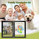 Family Handprint Kit, DIY Baby Hand and Footprint Handmade Keepsake Wooden Frame, Family Gifts with 5 Non-Toxic Baby-Safe Paint, Ideas Gift for New Parents, Grandparents, Father's Day, Mother's Day by TinyTreasures Baby Boutique