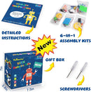 STEM Robotics Kit 6 Set Science Experiments Project Activities Toys for Kids 6-8 8-12 Engineering Building Electronic Motor Robot Kid Craft Boy Girl 5+ 6 7 8 9 10 12 Year Old Gift Summer Outdoor Toy by TinyTreasures Baby Boutique