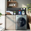 Royxen 2-Tier Washer Dryer Countertop,19.5"H Wood Washer and Dryer Topper with Storage Shelf,Laundry Countertop Over Washer Machine, Universal Fit for Laundry Room Organization (Black, 54"W X 27.5"D) by CozyNest Decor