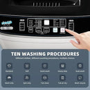 Portable Washing Machine 2.3 Cu. Ft. Full-Automatic Compact Washer Machine for Apartment, 10 Wash Program Small Portable Washer for Dorm, Apartment, RV, Home, Silver by CozyNest Decor