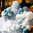 130pcs Dusty Blue Balloons Different Sizes 18" 12" 10" 5" Slate Blue Balloons for Boys Girls Baby Shower Wedding Anniversary Graduation Engagements Birthday Party Decorations by CozyNest Decor