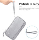 Passport Holder Family RFID Blocking Passport Wallet, RFID Travel Document Organizer for Women Waterproof Passport Wallet, Men Portable Case for Cards Credit Cards with Lanyard (Grey-Medium) by TinyTreasures Baby Boutique