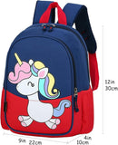12 inch Kids Small Toddler Preschool Travel Backpack Cool Cute Cartoon Daypack (Little Red Unicorn) by TinyTreasures Baby Boutique