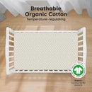 KeaBabies 2-Pack Organic Crib Sheets for Boys, Girls - 52x28 Fitted Crib Mattress Sheet Neutral, Breathable Jersey Cotton Cover for Baby Bed, Toddler Mattress, Soft & Cute Prints (Meadow) by TinyTreasures Baby Boutique
