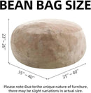 Bean Bag Chair 3Ft, Memory Foam Filled, Large Beanbag Chairs for Adults and Teens, Soft Sofa with Removable Flannel Cover, Round Couch for Living Room Bedroom College Dorm (Apricot, 3FT-36×36"×24") by CozyNest Decor