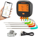 Inkbird WiFi Meat Thermometer for Grilling, Unlimited Rang Rechargeable BBQ Thermometer APP Calibration, Temp Graph Mobile Notification, 4 Colorful Probes Food Thermometer for Pellet Smoker Oven by TinyTreasures Baby Boutique