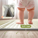 Extra Large Foldable Play Mat, Reversible Baby Play Mat with Edge Reinforcement, Non-Toxic & Waterproof Baby Mat for Floor, Foam Playmat for Infants Toddlers, Rainbow, Cloud & Moon, 50''x50'' by TinyTreasures Baby Boutique