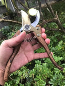 Garden Shears, Japanese Floral branch cutters, Snips for Gardening, Flower scissors Florist clippers, Hand Held Pruners for Gardening Heavy Duty, Pruning shears for garden (Wood grain) by GreenHaven Gardens
