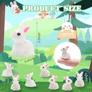 Exasinine 100Pcs Rabbit Miniature Figurines Easter Bunny Mini Rabbits Bunny Figurine Mini Resin Animals Fairy Garden Miniature Ornaments for Easter Egg Fillers Dollhouse Cake Home DéCor by GreenHaven Gardens