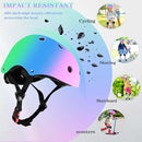 Kids Bike Helmet Set Adjustable for Children, Boys, Girls and Teenagers Aged 3-8 Years Includes Elbow, Knee, Wrist Guards Children's Helmet Protection Set for Bikes SkateboardsRollerskates by TinyTreasures Baby Boutique