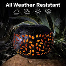Solar Table Lantern Outdoor Waterproof-Dancing Flickering Flame Solar Powered LED Light,Black Metal Desktop Decorative Lamp Auto On/Off Lighting Dusk to Dawn for Desk Patio Garden Pathway Yard by GreenHaven Gardens