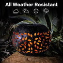 Solar Table Lantern Outdoor Waterproof- 2 Pack Dancing Flickering Flame Solar Light,Black Metal Desktop Decorative Lamp Auto On/Off Lighting Dusk to Dawn for Desk Patio Garden Pathway Yard by GreenHaven Gardens