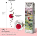 Gazing Ball Spiral Decorative Wind Spinner Sun Catcher 11inch Tail and 2 inch Glass Orb. Indoor Outdoor Garden Decoration Wind Sculptures Wind Spinner Tail-13 inch Height (red) by GreenHaven Gardens