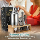 Cocktail Shaker Set, Mixology Bartender Kit 10-Piece Bar Tool Set with Stylish Bamboo Stand, Bar kit: Matini Shaker Mixing Spoon Muddler Jigger Cocksrew for Barware Set by CozyNest Decor