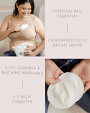 Kindred Bravely Organic Reusable Nursing Pads, Washable, for Breastfeeding & Leaking with Carry Bag, 10 Pack 5.5" D (Twilight Busty) by TinyTreasures Baby Boutique