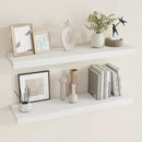 36 inch Floating Shelves Wall Shelves for Office with Invisible Brackets, 8 inch Deep Shelves for Bathroom, Living Room, Kitchen, Office, 36x7.9 inch deep Set of 2, White by CozyNest Decor