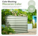 KING BIRD Raised Garden Bed 2.85 ft Tall 6 in 1 Galvanized Planter Garden Box Outdoor for Gardening, Deep Root Vegetables, Flowers 47.2X23.6X34.2 in, Light Green by GreenHaven Gardens