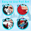 FUNNYB&G Foil Art Craft Activity for Kids - Gift for Girls Crafts for Kids Fun Art Supplies DIY Creative Travel Toy, Birthday Gift Party Favor Toys for Girls Boys 4 5 6 7 8 9 Years Old (Winter) by TinyTreasures Baby Boutique