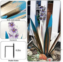 Metal Agave Plant Garden Art, 2 Pack Tequila Rustic Sculpture, Rustic Metal Agave Plants Lawn Home Ornaments, for Yard Stakes, Garden Figurines, Outdoor Patio (2 PCS Purple Flowers) by GreenHaven Gardens