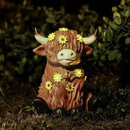Highland Cow Decor, Highland Cow Gifts, Highland Cow Statue, Solar Garden Statue for Outside, Solar Garden Yard Patio Decor, Outdoor Statue for Garden, Yard, Gardening Gifts for Women, Mom by GreenHaven Gardens