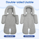 Baby Car Seat Head Support for Doona Stroller, Thickened Infant Carseat Head Support with 3 Strap Covers, Reversible Car Seat Insert for Newborn, Baby Car Seat Cushion with Filled Natural Cotton by TinyTreasures Baby Boutique