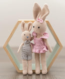 Bunny Family Mom, Handmade Crochet Plushie Doll, Amigurumi, Baby/Toddler Doll by TinyTreasures Baby Boutique