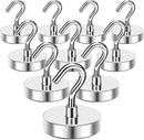 MIKEDE Strong Magnetic Hooks, 110Lbs Heavy Duty Magnetic Hooks for Cruise Cabin, Neodymium Earth Magnets with Hooks for Hanging, Super Metal Industrial Magnetic Hanger for Grill, Cruise, Storage by CozyNest Decor