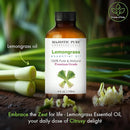 Majestic Pure Lemongrass Essential Oil with Glass Dropper - Huge 4 Fl Oz - 100% Pure and Natural Lemongrass Oil - Premium Grade Essential Oils for Diffuser, Aromatherapy, Soap and Candle Making by CozyNest Decor