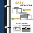 VICLLAX Shade Fabric Sun Shade Cloth with Every 2 FT Grommets for Patio Garden Pergola Cover Canopy 20x23 FT, Dark Blue by GreenHaven Gardens