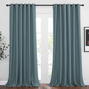 NICETOWN Room Darkening Extra Long Curtains - Home Fashion Ring Top Thermal Insulated Weighted Large Window Treatment Drapes for Nursery (W80 x L108, Greyish Blue, Set of 2) by TinyTreasures Baby Boutique
