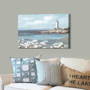 cozy country Lighthouse Wall Art 36"x24" - Coastal Pictures Beach Canvas Ocean Decor - Nautical Artwork Seascape Hand Painting for Bedroom, Sea House by CozyNest Decor