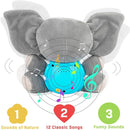 Aitbay Plush Elephant Music Baby Toys 0 to 6 Months, Cute Stuffed Animal Light Up Baby Toys Newborn Baby Musical Toys for Infant Babies Boys & Girls Toddlers 6 to 12 Months by TinyTreasures Baby Boutique
