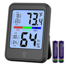 Digital Thermometer Hygrometer, Indoor Wall Thermometer, Indoor Humidity Temperature Monitor with Max&Min Records Backlit for 10S for Greenhouse, Home and Office Measuring Devices by TinyTreasures Baby Boutique