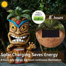 Outdoor Tiki Statue Decoration-Solar Power Light Tiki Garden Statues-Tiki Bar Decor Totem Pole Waterproof Figurines for Garden,Patio,Balcony,Yard,Lawn Ornament,10.43 Inch Tall by GreenHaven Gardens