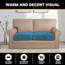 PrinceDeco Velvet Sofa Cushion Covers, Stretch Couch Cushion Covers for Individual Seat Couch Slipcover Sets Furniture Protector for Loveseat Sofa Cushion(Each Width Up to 29.5", Blue) by CozyNest Decor