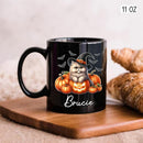Personalized Persian Wearing Witch Hat Black Cup with Name, Customized Halloween Persian Coffee Mugs, Spooky Cat and Pumpkins Ceramic Cup 11oz 15oz, Halloween Mug Gift for Cat Lover Pet Owner by TinyTreasures Baby Boutique