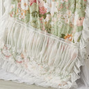 Brandream Crib Bedding Sets for Girls Garden Floral Nursery Set 3-Piece | Ruffled Baby Comforter, Crib Sheet and Tulle Lace Crib Bed Skirt, Green White by TinyTreasures Baby Boutique