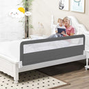 BABY JOY Bed Rails for Toddlers, 71'' Extra Long, Swing Down Bed Guard w/Safety Strap, Folding Baby Bedrail for Kids Twin, Double, Full Size Queen & King Mattress (71-Inch, Gray) by TinyTreasures Baby Boutique
