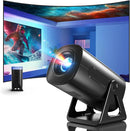 CLOKOWE Mini Projector, 4K 1080P Support projector with wifi and bluetooth,270°Adjustable Stand Outdoor Home Theater galaxy Projector with Android TV OS & 8000+APPS for Phone/TV Stick/Laptop/HDMI by TinyTreasures Baby Boutique