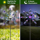 Large Solar Wind Spinners for Yard Art Garden-67 Inch 360° Metal Wind Sculptures Outdoor Clearance Kinetic Windmills with Multi Color Led Glass Ball by CozyNest Decor
