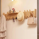 Wall Mounted Piano Key Hanger | Flip Style Hook | Entrance Wall Art Hook, Made of Oak Wood (3 Times Painted, 4 Times Polished) (Fence Beech, 12Hooks) by CozyNest Decor