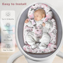 [Upgraded] Infant Car Seat Insert & Newborn Head Support, 3 Strap Covers + Reversible 2-in-1 Design – All Seasons Baby Car Seat Cushion for Stroller, Swing, Rocker, Bassinets by TinyTreasures Baby Boutique