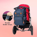 Dikaslon Diaper Bag Backpack with Portable Changing Pad, Pacifier Case and Stroller Straps, Large Unisex Baby Bags for Boys Girls, Multipurpose Travel Back Pack Moms Dads, Peacock blue by TinyTreasures Baby Boutique