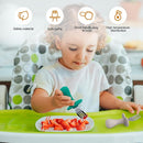 Baby Fork Toddler Forks for Self Feeding, Kids Forks with Silicone Round Handle, Stainless Steel Toddler Utensils Children Safe Silverware Set, Anti-Choke Design, BPA Free - Pink by TinyTreasures Baby Boutique