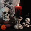 Wondise Halloween Flameless Candles with Ghost Hand, Battery Operated LED Black Candles with 6hrs Timer, Real Wax Pillar Candles with Flickering 3D Wick for Halloween Home Theme Party Decor by CozyNest Decor