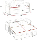 58" Velvet Sofa Bed, 3-in-1 Convertible Pull-Out Sleeper Sofa & Couch with Storage Bag and Adjustable Backrest,Perfect for Small Spaces, Living Room, or Office by CozyNest Decor